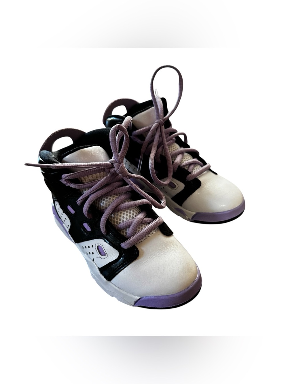 Little Girl’s Air Jordan Size 11C 6-17-23 Black/White-Lilac Sneakers DM1160-015